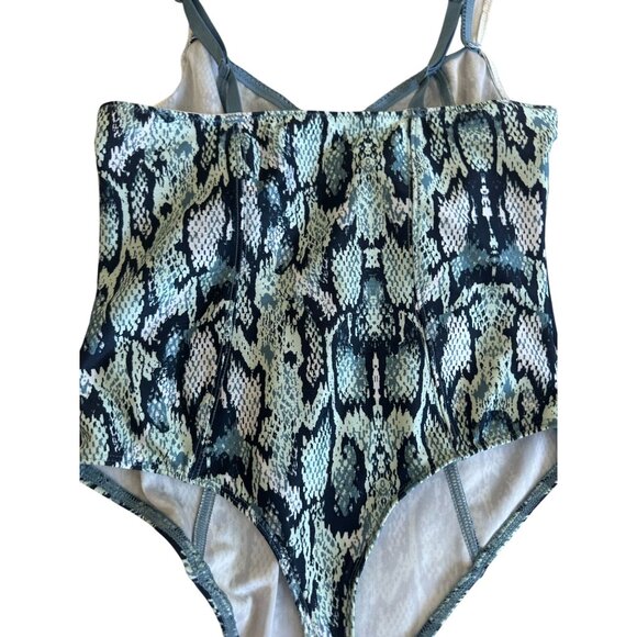 OUT FROM UNDER Snake Print Bodysuit Size Medium - Picture 8 of 8